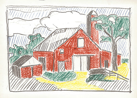 Red Barn, 1969 by Roy Lichtenstein - 4 X 6 Inches (10 Postcards)