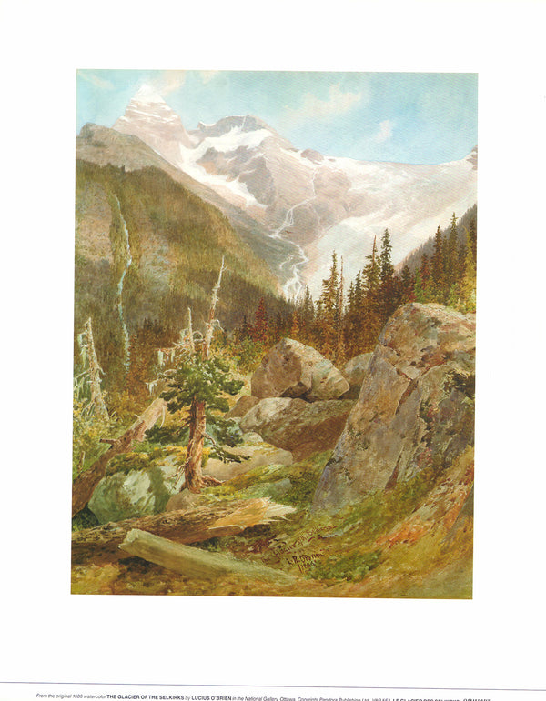 The Glacier of the Selkirks, 1886 by Lucius O Brien - 19 X 24 Inches (Art Print)