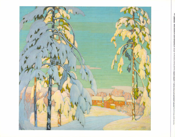 Winter Landscape with Pink House, 1918 by Lawren Harris - 19 X 24 Inches (Art Print)