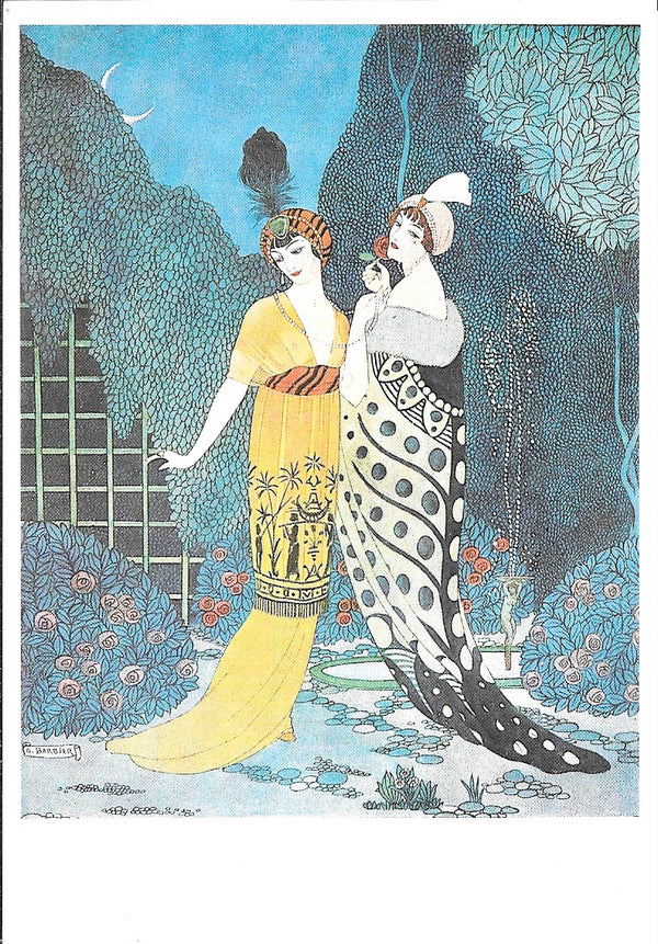 Chez Poiret, 1912 by Georges Barbier - 4 X 6 Inches (10 Postcards)