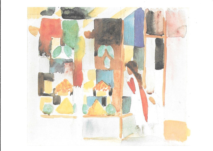Children at the Greengrocer's, 1913 by August Macke - 4 X 6 Inches (10 Postcards)