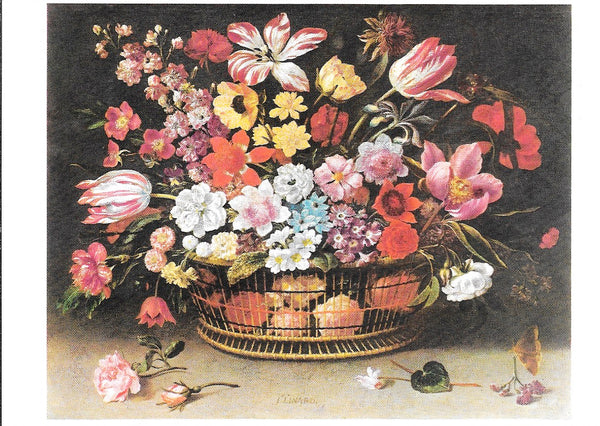 Corbeille de Fleurs by Jacques Linard - 4 X 6 Inches (10 Postcards)