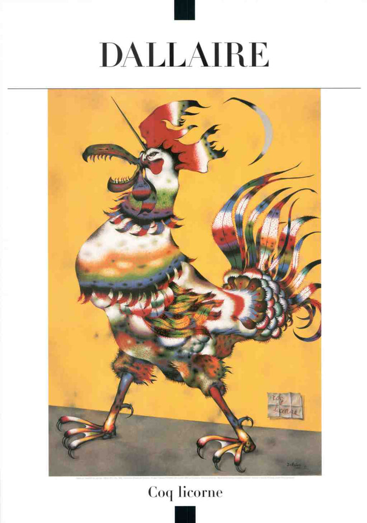 Rooster, 1952 by Jean Dallaire - 27 X 38 Inches (Art Print)