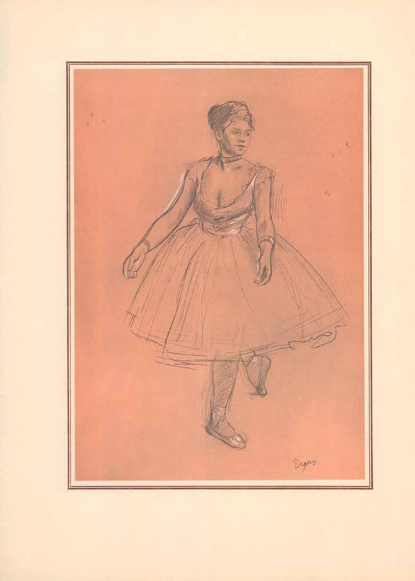 Etude de Danseuse by Degas - 12 X 16 Inches (Offset Lithograph Fine Art Print - Jocomet)