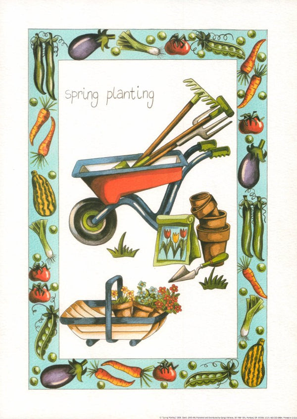 Spring Planting by David - 10 X 14 Inches (Art Print) 
