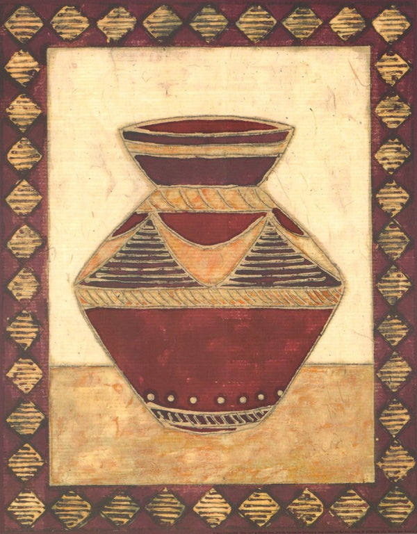 Tribal Urn II by Elizabeth David - 11 X 14 Inches (Art Print) 