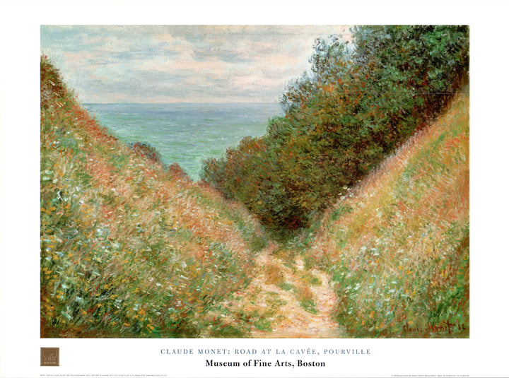 Road at La Cavée, Pourville by Claude Monet - 24 X 32 Inches (Art Print)