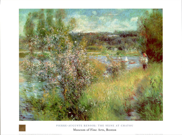 The Seine at Chatou by Pierre-Auguste Renoir - 24 X 32 Inches (Art Print)