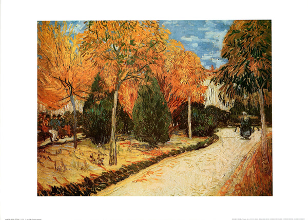 Autumn Garden by Vincent Van Gogh - 20 X 28 Inches (Art Print)