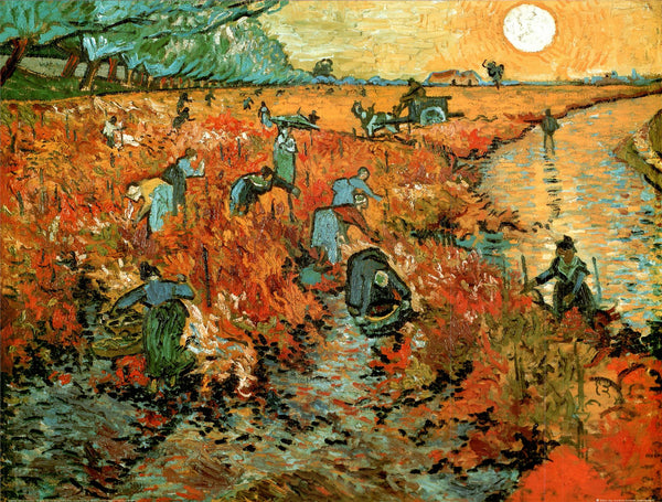 Le Vignoble Rouge à Arles by Vincent Van Gogh - 24 X 32 Inches (Art Print)