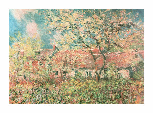 Springtime at Giverny, 1880 by Claude Monet - 24 X 32 Inches (Art Print)