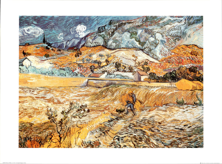 Landscape at St-Remy by Vincent Van Gogh - 24 X 32 Inches (Art Print)