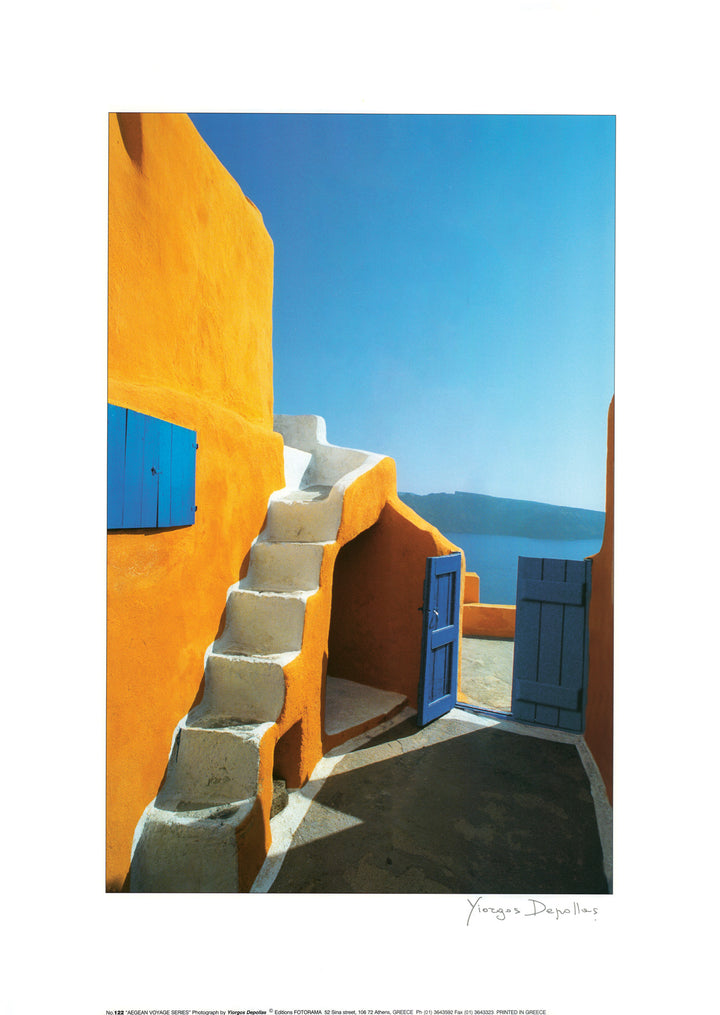 View with Yellow Trim by Yiorgos Depollas - 20 X 28 Inches (Art Print)