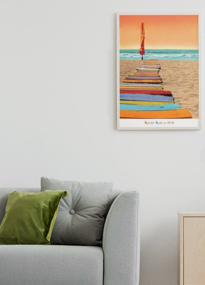 Orange Beachwalk by Robin Renee Hix - 18 X 26 Inches (Art Print)