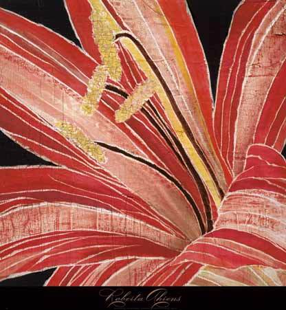 Red Amaryllis by Roberta Ahrens - 24 X 24 Inches (Art Print)