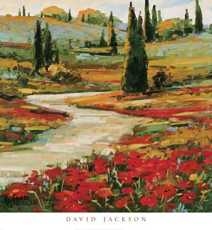 Hills in Bloom II by David Jackson - 24 X 26 Inches (Art Print)