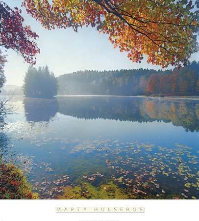 Bass Lake In Autumn I by Marty Hulsebos - 27 X 30 Inches (Art Print)