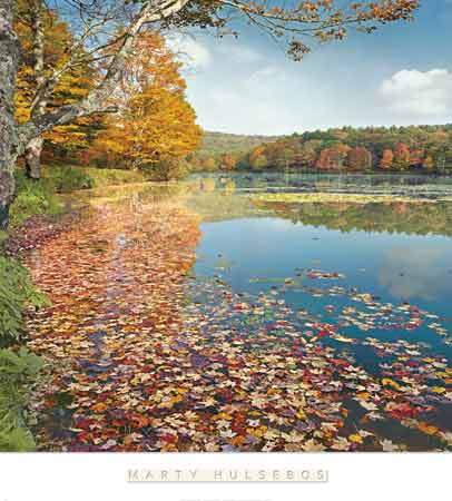 Bass Lake in Autumn II by Marty Hulsebos - 27 X 30 Inches (Art Print)