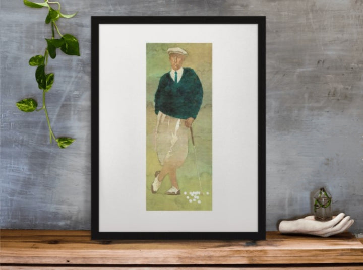 Vintage Male Golfer by Bart Forbes - 18 X 35 Inches (Art Print)