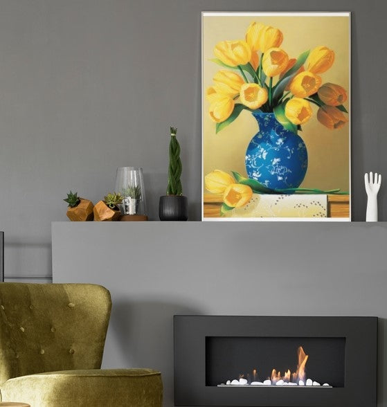 Yellow Tulips by Ian Porter - 18 X 24 Inches (Art Print)