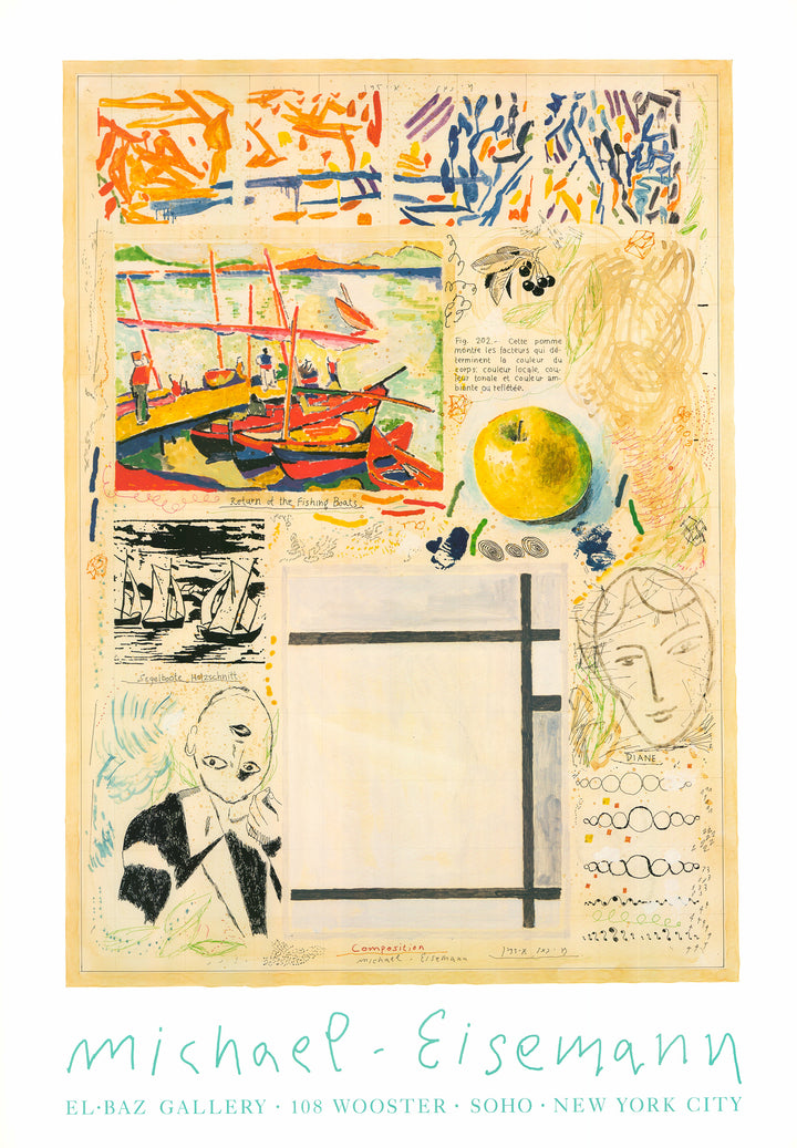 Composition by Michael Eisemann - 27 X 39 Inches (Offset Lithography Signed)