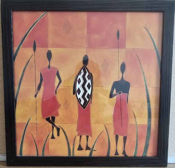 Untitled, 2003 by Laly - 13 X 13 Inches (Framed Lithograph Ready to Hang)