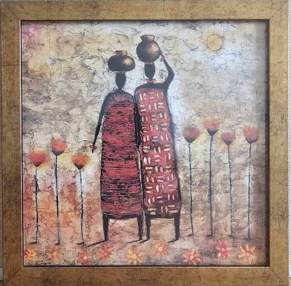 Untitled by Michel Rauscher - 13 X 13 Inches (Framed Lithograph Ready to Hang)