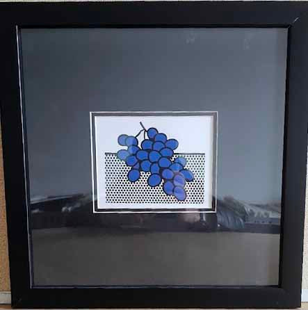 Blue Grapes, 1972 by Roy Lichtenstein - 13 X 13 Inches (Framed Lithograph Ready to Hang)