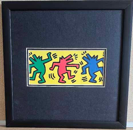 Untitled by Keith Haring - 13 X 13 Inches (Framed Lithograph Ready to Hang)