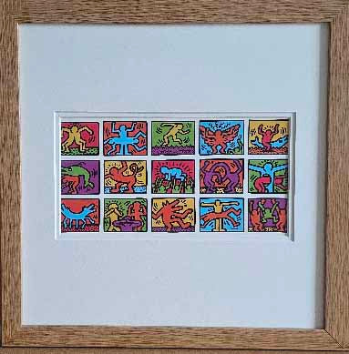 Untitled by Keith Haring - 13 X 13 Inches (Framed Lithograph Ready to Hang)