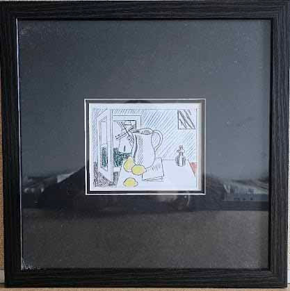 Still Life with Wind Miller, 1973 by Roy Lichtenstein - 13 X 13 Inches (Framed Lithograph Ready to Hang)
