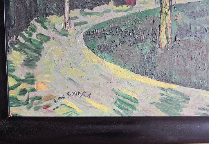 Chemin dans le Jardin Public d'Arles - 27 X 39 Inches (Oil Painting on Canvas-Ready to Hang)