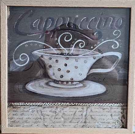 Cappuccino - 13 X 13 Inches (Framed Lithograph Ready to Hang)