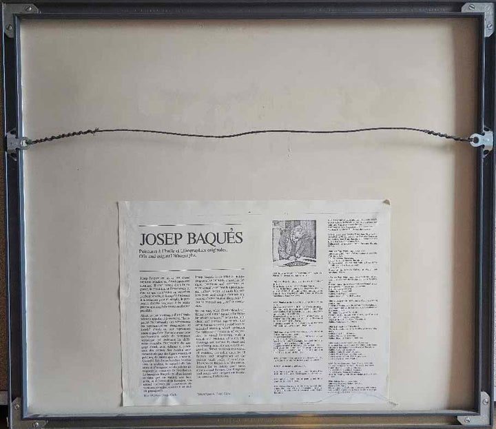 Framed document with text and a title, displayed against a plain background