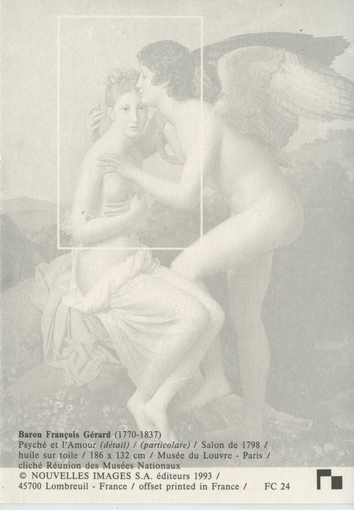 Psyché et l'Amour by Baron François Gérard - 4 X 6 Inches (10 Postcards)