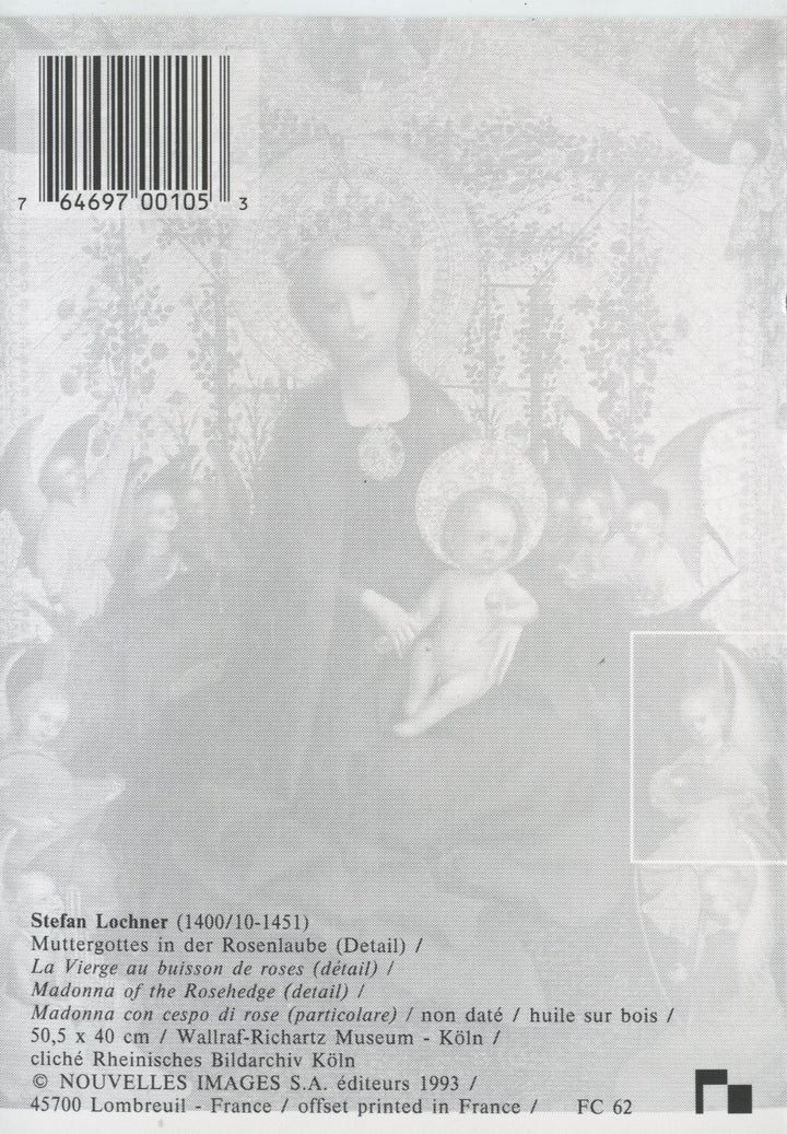 Muttergottes in der Rosenlaube by Stefan Lochner - 4 X 6 Inches (10 Postcards)