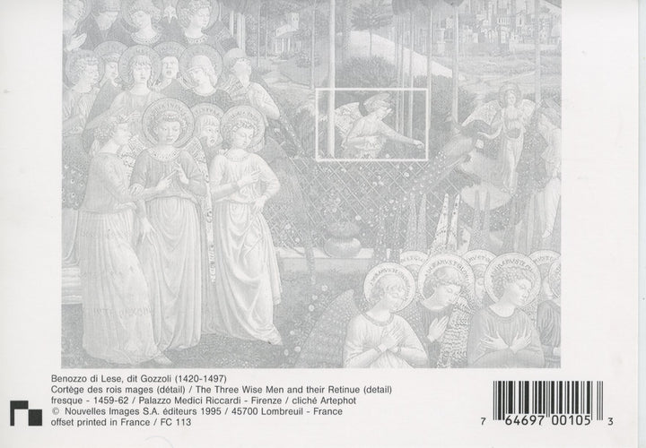 Cortège des Rois Mages by Gozzoli - 4 X 6 Inches (10 Postcards)