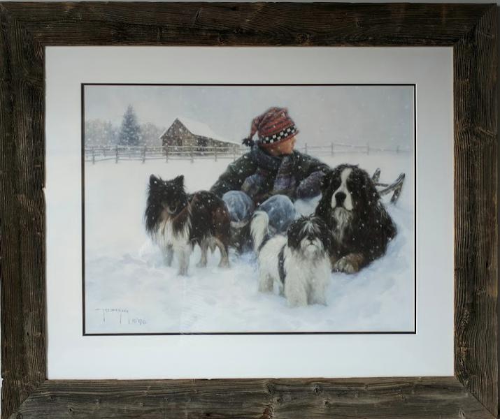 Boy's Best Friends by Robert Duncan - 33 X 38 Inches (Framed Ready to Hang)