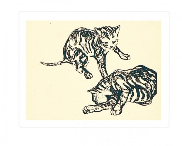 Zwei Katzen (Detail), 1908 by Franz Marc - 20 X 24 Inches (Silkscreen / Sérigraphie)