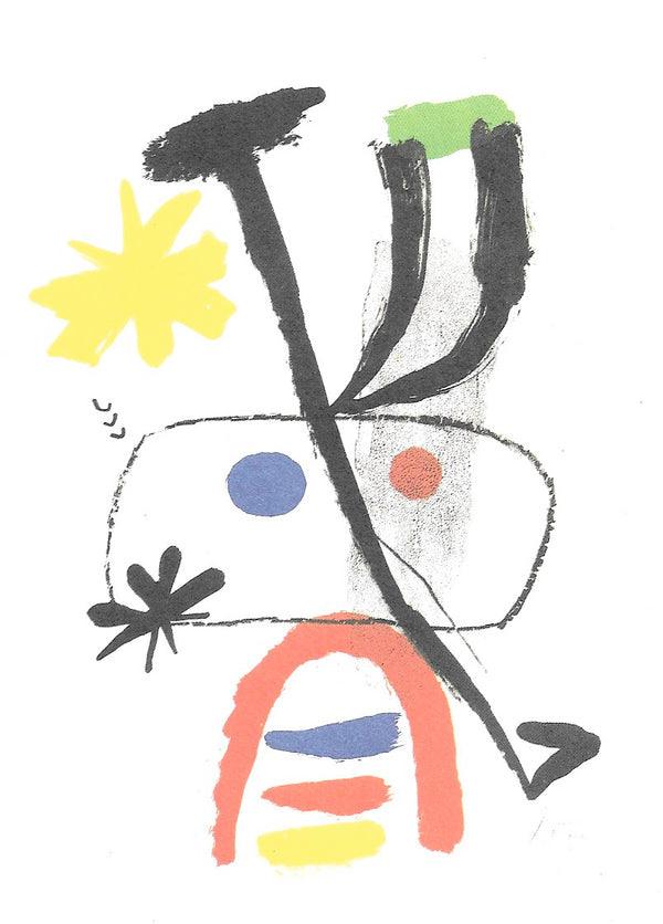 Figure with Stars, 1950 by Joan Miro - 4 X 6 Inches (10 Postcards)