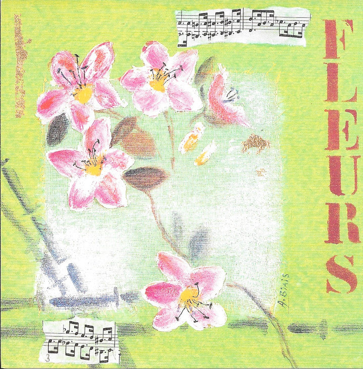 Flowers by Alice de Biais - 6 X 6 Inches (10 Postcards)