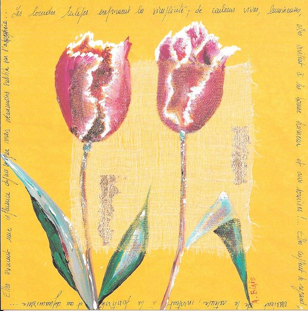 Flowers by Alice de Biais - 6 X 6 Inches (10 Postcards)
