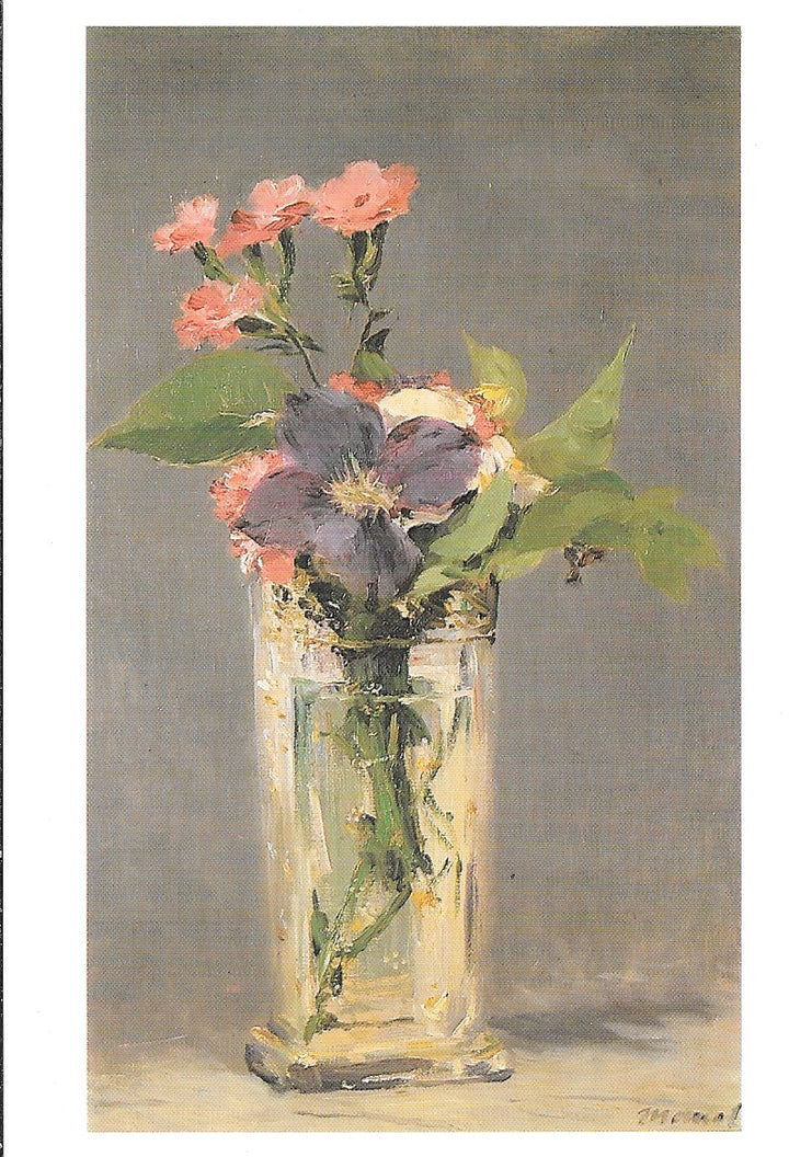 Flowers in a Vase by Edouard Manet - 4 X 6 Inches (10 Postcards)
