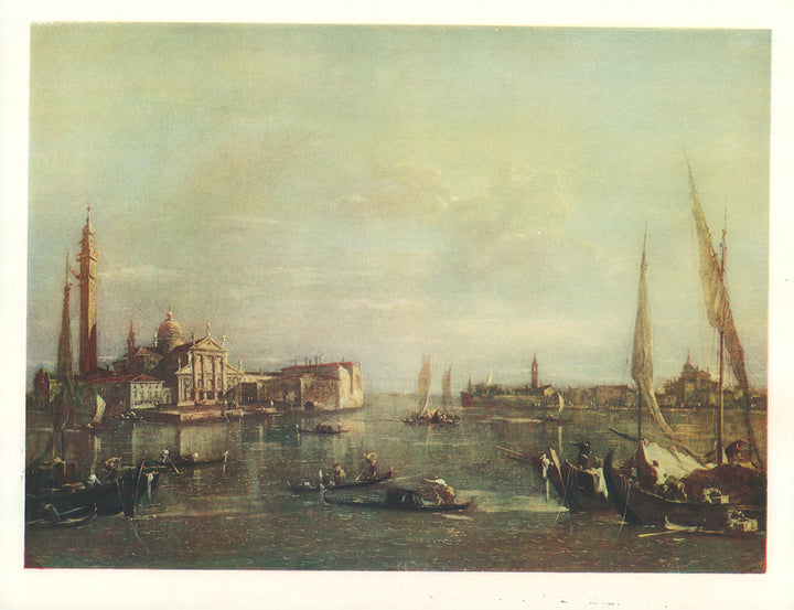 The Isle St. Giorgio Maggiore by Francesco Guardi - 13 X 16 Inches (Art Print)