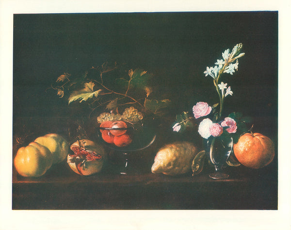 Fruits and Flowers by Caravaggio - 13 X 16 Inches (Art Print)
