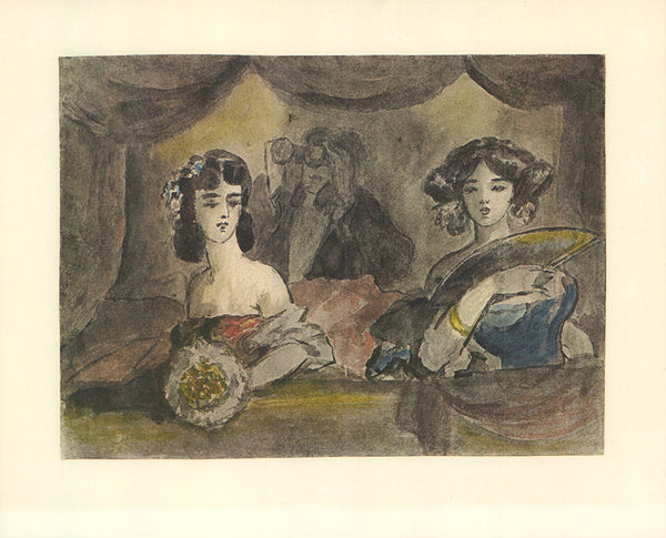 The Opera Box 1850 by Constantin Guys - 13 X 17 Inches (Fine Art Print)