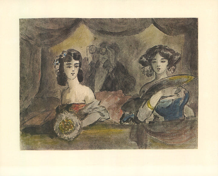 The Opera Box 1850 by Constantin Guys - 13 X 17 Inches (Fine Art Print)