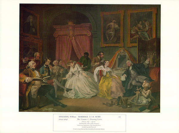 The Countess Morning Levee by William Hogarth - 13 X 17 Inches (Offset Lithograph)