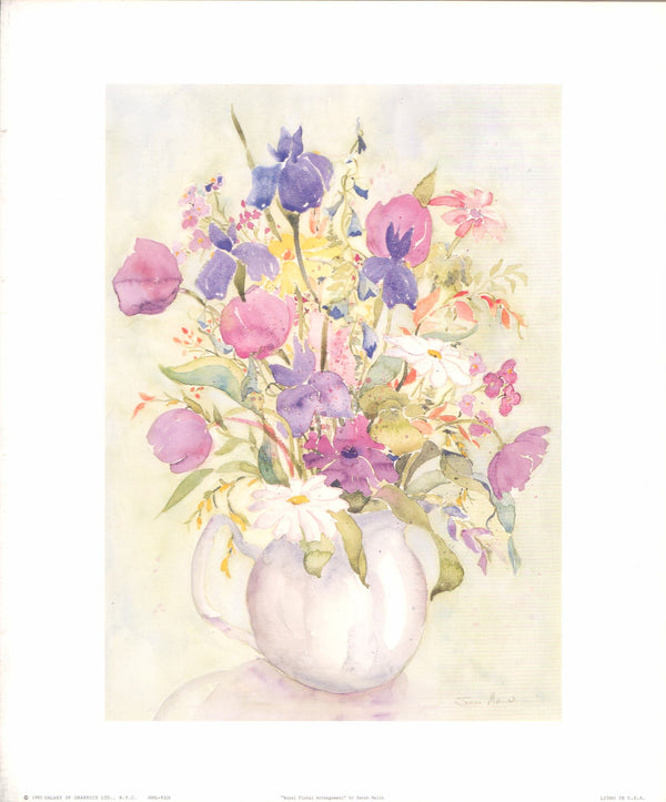 Royal Floral Arrangement by Sarah Malin - 10 X 12 Inches (Art Print)
