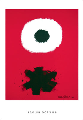 White Disc - Red Ground, 1967 by Adolph Gottlieb - 28 X 40 Inches (Silkscreen / Sérigraphie)